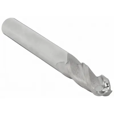 OEM Carbide Ball End Mill, 3 Flute, 1" Mill Dia, 1-1/2" LOC, 4" OAL - General Purpose Carbide Ball End Mills