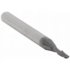 General purpose carbide ball end mill with AlTiN coating for increased wear resistance. Two-flute design with 9/64" cutting diameter and 9/16" length of cut. Suitable for contouring, 3D profiling, and finishing radiused slots in metals and composites.