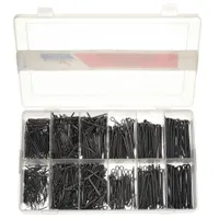 Pin Assortment,1200 pcs,10 Sizes: Bridge, Inch, Stainless Steel, 18-8, Plain, 1,200 Pieces (MPN WWG-DISP-CPS1200)