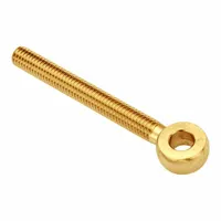 AMPG Fixed Rod End: Brass, Plain, 3 1/2 in Hole Center-to-End Lg, Right Hand, 3/8"-16 Thread Size (MPN ZEB106-BR)