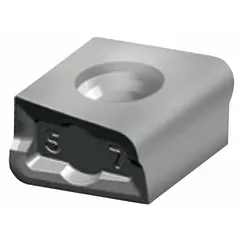 Diamond indexable milling insert with geometry LNHU130608R-L55T and grade WKP25S. Used for high-precision machining of non-ferrous materials, composites, and abrasive workpieces in industrial milling applications.