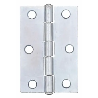 OEM Butt Hinge: Steel, Full Surface, 7/8 in Leaf Wd - Full Surface-Mount Butt Hinges