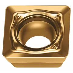Square indexable milling insert for face and shoulder milling of steel, stainless steel, and cast iron. Features a TiAlN coating for wear resistance. Inscribed circle 12.7 mm, thickness 4.76 mm, corner radius 0.8 mm.
