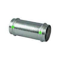 VIEGA PROPRESS Crimp Coupling Fitting: 1 1/2 in CTS x 1 1/2 in CTS Size, Straight, Stainless Steel (MPN 80330)