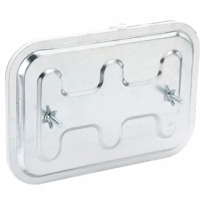 DUCTMATE Duct Access Door: 8 in x 12 in, 16 ga, Steel, Thumbscrews, 2,300°F Max Temp Rating - High-Temperature Flat Access Doors