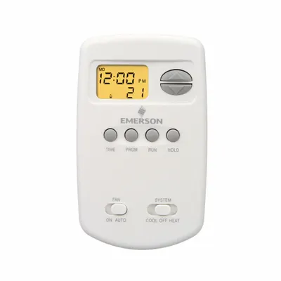 EMERSON Low Voltage Thermostat: Heat and Cool, Manual, B/G/O/RC/RH/W/Terminal Designations - Standard Thermostats