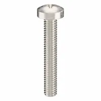 Machine Screw: M2.5x0.45 Thread Size, 16 mm Lg, 316, Stainless Steel, Plain, Pan, Phillips, 100 PK (MPN ZSCRW-442)