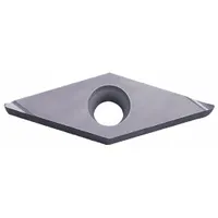 Diamond indexable turning insert for precision machining of non-ferrous materials such as aluminum alloys and plastics. Suitable for turning, boring, and profiling operations requiring high surface finish and extended tool life