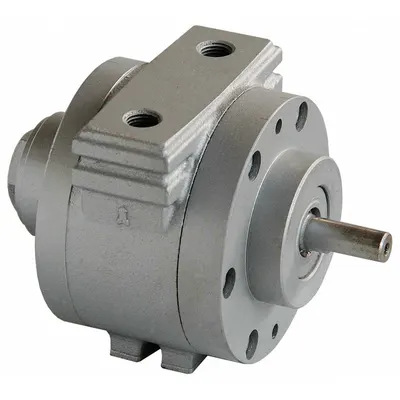SPEEDAIRE Air Motor: 0.42 hp, 13.5 in-lb Torque, 6,000 RPM, 30 cfm, Foot/Hub, 1/4 in NPT - Oilless Rotary Vane Air Motors
