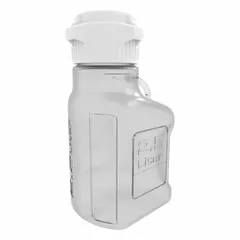 Rectangular Plastic Carboy, 3.25 L, 83 mm Screw Cap, Graduated