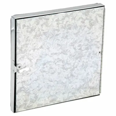 DUCTMATE Duct Access Door: 14 in x 14 in, 24 ga, Steel, Single Cam, Tab-In Hinge - Flat Access Doors