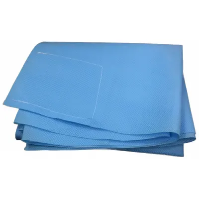 MEDSOURCE Cot Sheet: Full Cot, 72 in Overall Lg, 30 in Overall Wd, Blue, Polypropylene - Disposable Sheets