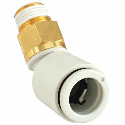 SMC KQ2K10-02AS Push-to-Connect x BSPT Elbow Fitting - Polybutylene & Brass Tube Fittings