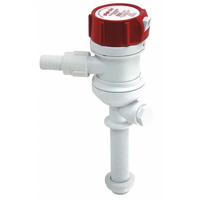 RULE Livewell Pump: 1,100 gph Max Flow, Through-Hull Straight Pickup Tube - Bait & Live Well Pumps