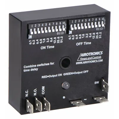 AIROTRONICS Single Function Encapsulated Timing Relay: Surface Relay Mounting - Surface-Mounted Relays