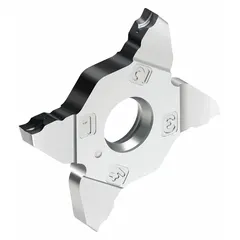 Indexable parting and grooving insert for machining operations. Used in CNC lathes and automatic screw machines for cut-off and grooving tasks.