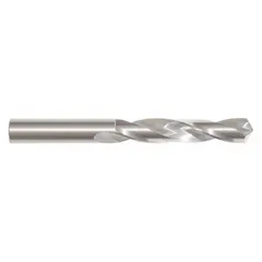 General purpose solid carbide jobber-length drill bit with a #73 wire gauge diameter of 0.0240 inches. Features a 118° 4-facet point geometry for precise centering and reduced walking. Suitable for drilling in hard materials such as tool steel, stainless steel, and cast iron in industrial machining applications.