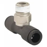 LEGRIS Push-Fit Tee Fitting: 5/16 in OD x 5/16 in OD x 1/8 in Pipe Size, Tube x Tube x MNPT, 10 PK (MPN 3108 08 11)