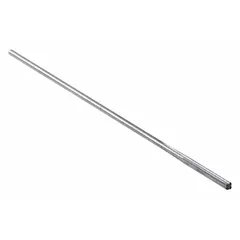 Straight-flute solid carbide chucking reamer with 0.061 in diameter for precision hole finishing. Used in drill presses, milling machines, and lathes to achieve tight tolerances and smooth surface finishes in metalworking applications.