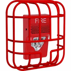 Red wire guard for indoor wall-mount use with Kidde EGC Series alarms. Features fast installation with included mounting hardware. Overall depth of 1/2 in. Does not include an alarm.