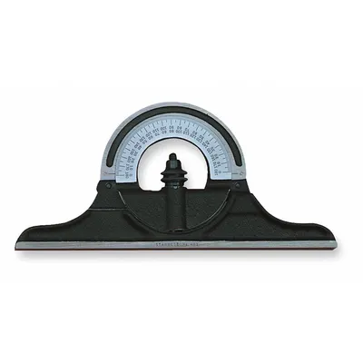 STARRETT Protractor Head, Non-Reversible: Head, Wrinkle - Machinist Combination Square Heads