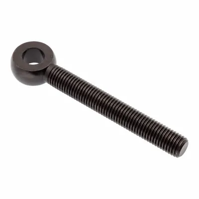AMPG Fixed Rod End: Stainless Steel, Black Oxide, 6 in Hole Center-to-End Lg - Stainless Steel Male Threaded Fixed Rod Ends