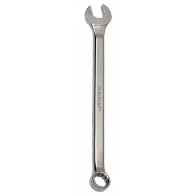 ABILITY ONE Combination Wrench: Alloy Steel, Chrome, 16 mm Head Size, 9 1/4 in Overall Lg - Metric 12-Point Combination Wrenches