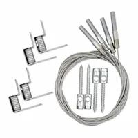 Suspension Kit: 10 ft Cable Lg, WC3 Cable Size, 3/8 in Fitting Size, Threaded Stud, KV Bracket Lock (MPN 32038)