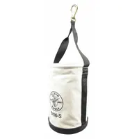 KLEIN TOOLS Bucket Bag: 14 in H, Off-White, Canvas, 0 Pockets, Open Top (MPN 5106S)