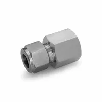 HAM-LET Compression Fitting Adapter: 5/8 in OD x 3/8 in Pipe Fitting Size, Tube x FNPT (MPN 766L SS 5/8 X 3/8)