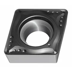 Diamond indexable turning insert with CPGT geometry and WSM20S grade. Used for precision turning, boring, and profiling of non-ferrous materials, composites, and abrasive alloys. Available in two specifications: CPGT2(1.5)1-MM4 and CPGT060204-MM4.