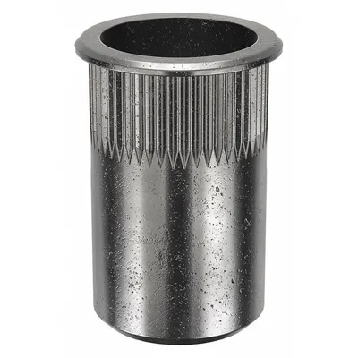 AVK Rivet Nut: M5-0.80 Thread Size, 12.6 mm Overall Lg, 7.5 mm Insert Dia, Round - Low-Profile Twist-Resistant Rivet Nuts