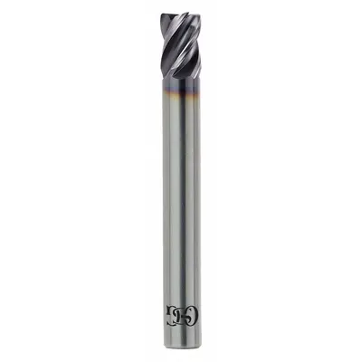 OSG Corner Chamfer End Mill: Carbide, TiAlN Coated, 4 Flute, 1/2" Mill Dia - Fast-Cutting Carbide Corner-Chamfer End Mills for Stainless Steel & Super Alloys