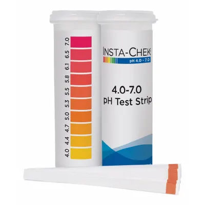 HYDRION pH Test Strips: 4 pH to 7 pH, 0.3 pH Resolution, 3 1/4 in Overall Lg - High Precision pH Strips