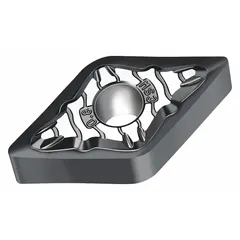 Diamond indexable turning insert for precision machining of non-ferrous materials, composites, and abrasive plastics. Suitable for high-speed turning operations requiring superior wear resistance and surface finish. Available in size designations DNMG442-MS3 and DNMG150608-MS3.