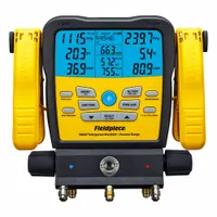 FIELDPIECE Manifold Gauge: 2 Valves, Series SMAN®, 5 in Gauge, Job Link® (MPN SM382V)