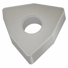 Trigon (W) indexable turning insert for general turning operations on steel and cast iron. Available in two designations: WNGA432T02020 WCK10 and WNGA080408T02020 WCK10. The WCK10 grade provides wear resistance for medium to high-speed machining.