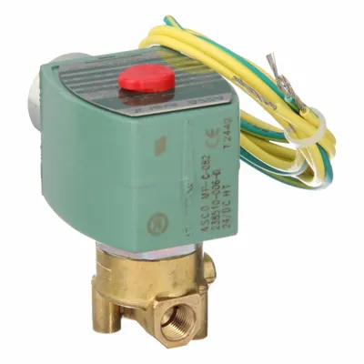 REDHAT Solenoid Valve: 2-Way, Normally Closed, 1/8 in Pipe Size, 24V DC, High Flow - 2-Way/2-Position, Normally Closed Solenoid Valves