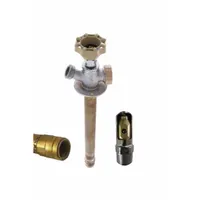 QUARTER BALL Ball Valve Sillcock: Quarter-Turn, Brass, Nickel, Plastic, 3/4 in Inlet Connection Size (MPN QB-112MF)