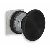 SCHNEIDER Mushroom Head Push Button: Black, 30 mm Mounting Size, Metallic, Maintained (MPN 9001KR9B)