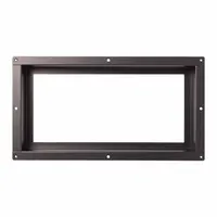 Floor Register: Ceiling/Floor/Wall, 4 7/8 in H, 10 7/8 in W, Decorative, Powder Coated, Black (MPN FLUSH6X12BLK-HP)