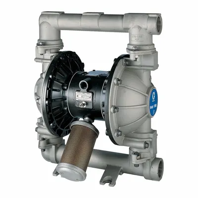 GRACO Diaphragm Pump: Stainless Steel Body, 1 1/2 in, NPT Connection, 100 gpm - Stainless Steel Housing AODD Pumps