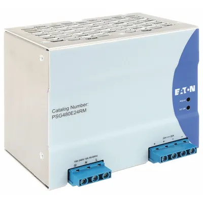 EATON DC Power Supply: DIN Rail, 480 W Output Power - Rated, 20 A Current - Output - DIN Rail Mount DC Power Supplies