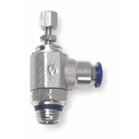 AIGNEP USA Universal Flow Control: Elbow Fitting, Knob, 3/8 in Valve Body Size, 3/8 in Tube (MPN 88958-06-04)