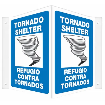CONDOR V-Shape Projection Tornado Shelter/Refugio Contra Tornados Sign - V-Shape Projection Tornado Shelter/Refugio Contra Tornados Signs