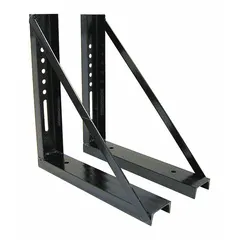 Steel mounting bracket for securing underbody truck boxes to commercial vehicles. Black finish, 18 inches long, includes mounting hardware. Provides stable attachment for truck boxes during transport.