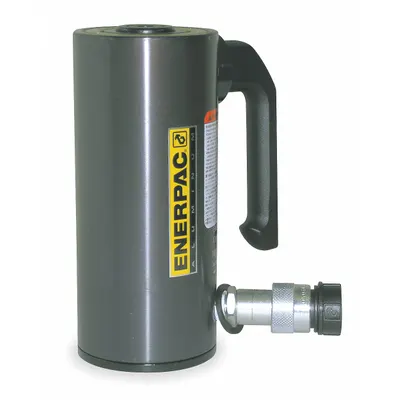 ENERPAC Hydraulic Ram: Single Acting, 50 ton Nominal Capacity, 4 in Nominal Stroke Lg - Lightweight Rams