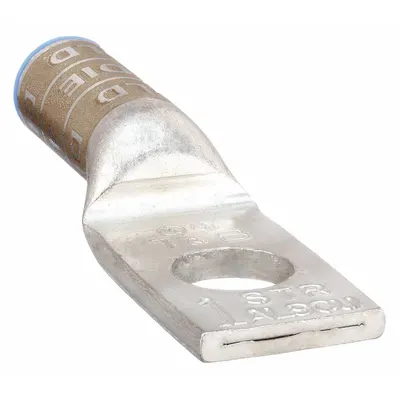 THOMAS & BETTS Compression Lug: 1/2 in Stud Size, 1 AWG For Wire Sizes, Solid/Stranded Wire Type - One-Hole Compression Lugs