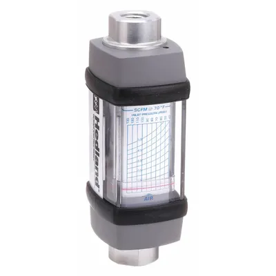 HEDLAND Mechanical Flowmeter: Air and Compressed Gas Meter, Scale, Variable Area - Inline Flowmeters for Air & Compressed Gases