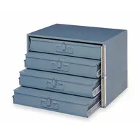 Sliding Drawer Cabinet: 20 3/8 in x 15 3/4 in x 14 7/8 in, 4 Drawers, 0 Dividers, Gray, Bearing (MPN 303B-15.75-95-D945)
